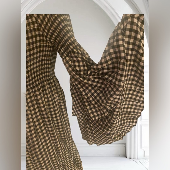 Smocked Top Ruffled Layered Sleeved Mini Dress - Picture 4 of 9